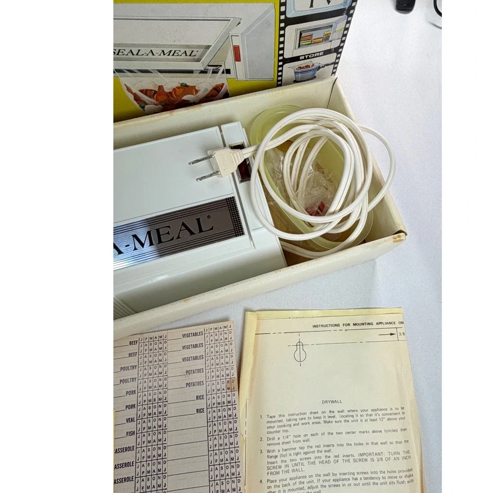 Vintage Dazey Seal A Meal Food Sealer Original Box Instructions 1970s WORKS